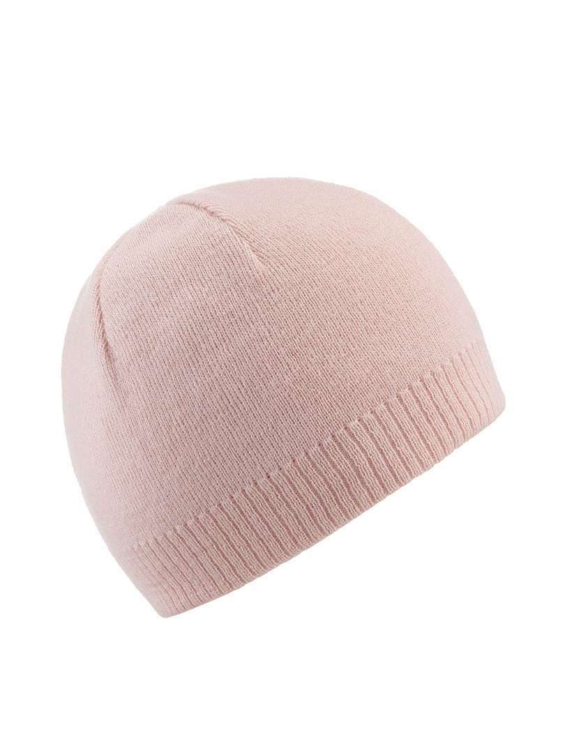Decathlon WEDZE - Unisex Pink Ski Hat Simple Warm Beanie